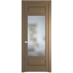 Межкомнатная дверь эмаль Profil Doors 4.3.3PD перламутр золото остеклённая