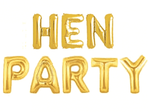 К Надпись, HEN PARTY (Девичник), Золото, 17