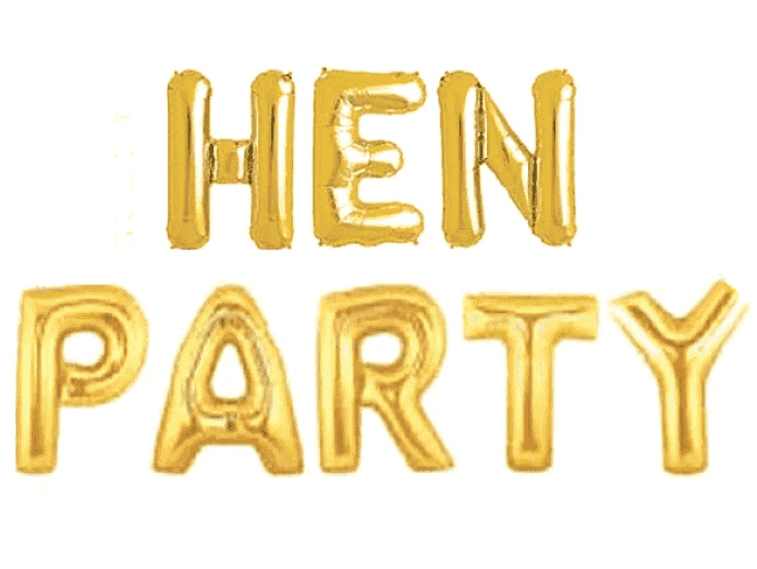 К Надпись, HEN PARTY (Девичник), Золото, 17