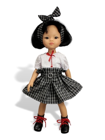 Юбка и блузка - На кукле. Одежда для кукол, пупсов и мягких игрушек.