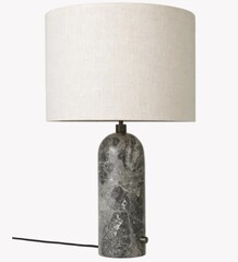 Лампа настольная Gravity  GUBI лен/ мрамор/grey 130х65х440
