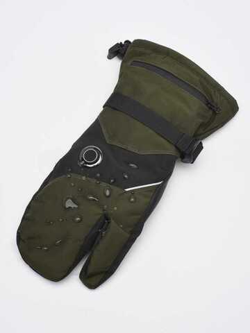 Трёхпалые сенсорные рукавицы RedLaika RL-R-06 с регулируемым подогревом на аккумуляторах, хаки/зеленые