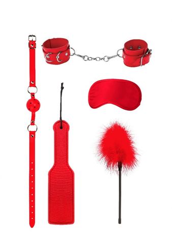 Красный игровой набор БДСМ Introductory Bondage Kit №4 - Shots Media BV Ouch! OU367RED