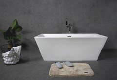 BelBagno BB60-1700-800 Отдельностоящая, прямоугольная акриловая ванна в комплекте со сливом-переливом цвета хром 1700x800x580 фото