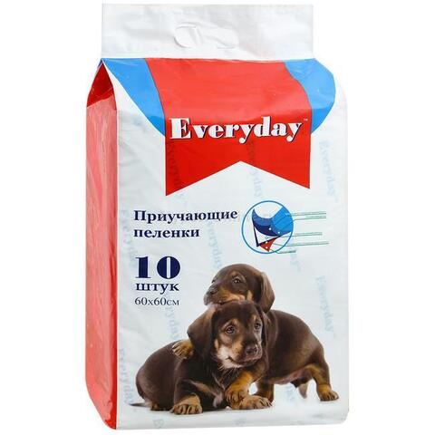 Everyday пеленки для животных впитывающие гелевые 10 шт 60х60 см