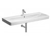 Раковина Geberit Smyle Square: B=120см, T=48см, Отверстие под смеситель=По центру, Перелив=На виду, Белый