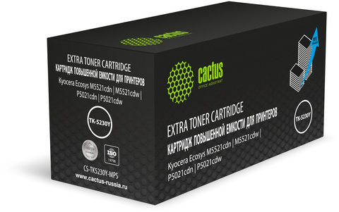 Картридж лазерный Cactus CS-TK5230Y-MPS желтый (4400стр.) для Kyocera Ecosys M5521cdn/M5521cdw/P5021cdn/P5021cdw