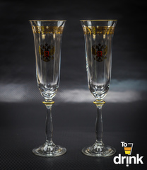 Подарочный набор из 2 хрустальных фужеров для шампанского «Министерский», 190 мл, фото 1