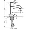 Смеситель для раковины однорычажный Hansgrohe Metropol Classic 31301090