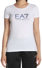 Женская теннисная футболка EA7 Woman Jersey T-Shirt - white