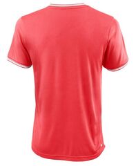 Футболка теннисная Wilson Team II High V-neck Men - fiery coral