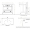 BelBagno BB01NOVB/ACA Тумба под раковину, 870x530x730, Ciliegio