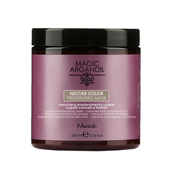 Nook Ухаживающая стабилизирующая маска для окрашенных, обесцвеченных и химически обработанных волос pH3,8-4,2 Nook Magic Arganoil Nectar Color Preserving Mask