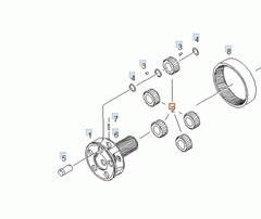 Шестерни планетарной передачи 28 зуб. 16S151/181/2220