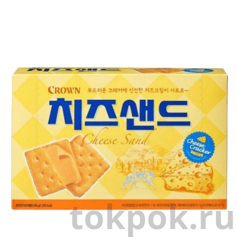 Печенье крекеры с сырной начинкой Crown Cheese Sand, 60 гр