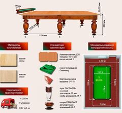 Бильярдный стол для русской пирамиды 