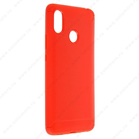 Накладка Carbon 360 силиконовая для Xiaomi Mi Max 3 красный
