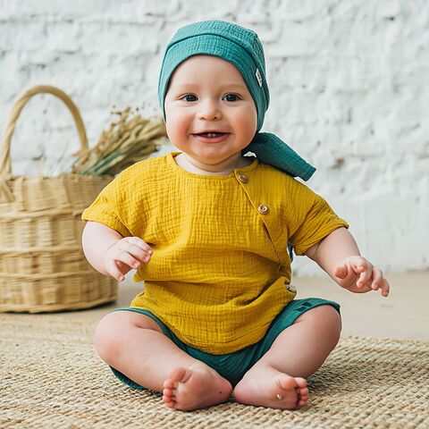 Muslin shirt 3-18 months - Mustard