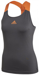 Топ теннисный Adidas Y-Tank Primeblue Tank Top Women - grey six/true orange