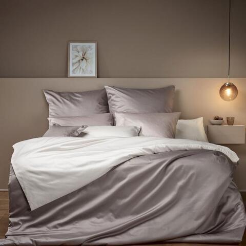 Постельное белье 2 спальное евро Curt Bauer Uni Mako Satin 2219 шампань