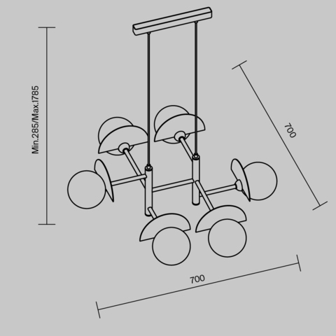 Подвесной светильник Freya Sepia FR5391PL-06CFL