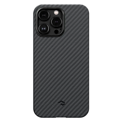 Чехол из арамидного волокна с поддержкой MagSafe PITAKA MagEZ Case 3 600D для iPhone 14 Pro, Black / Grey Twill (Cаржевое переплетение)