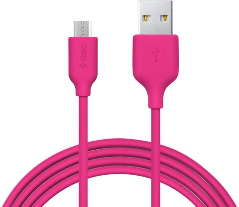 Кабель TTEC Micro USB Charge/Data Cable 120cm, розовый