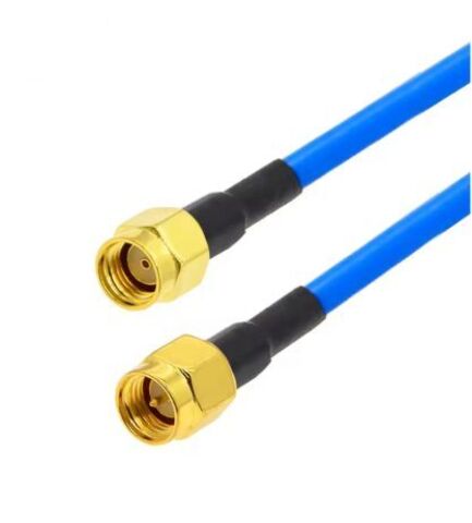 Пигтейл (кабельная сборка) SMA (male)-RP-SMA (male) кабель RG405 20см синий