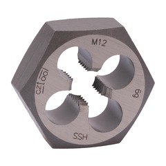 Плашка М12х1,75 DIN382 (6-гранная) HSS 6g 36х14мм Bucovice(CzTool) 220120