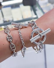 16726 - Браслет жесткий тонкий FARANDOL из неродированного серебра