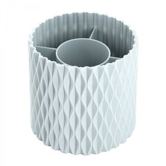 
          Подставка-стакан для канцтоваров Alingar, пластиковая, круглая, d=12 см, фактурная, цвет серо-голубой