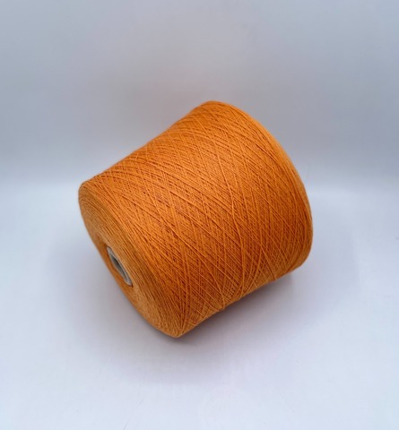 Бобинная пряжа, Cervino, 2/26 1300м/100гр. 93%Меринос 7%Кашемир, цвет-Апельсин(250), 37044