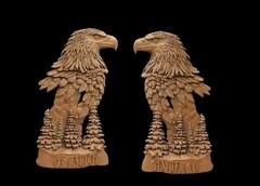 Силиконовый молд Орел на скале левый и правый . Набор 2 молда