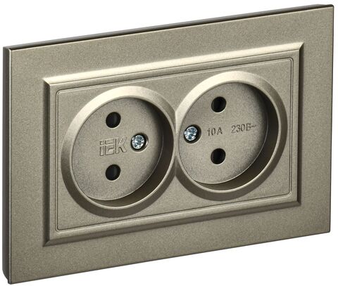 BRITE Роз. 2-я без з/к с з/ш 10А в сб. РСш12-2-БрШ шамп. IEK