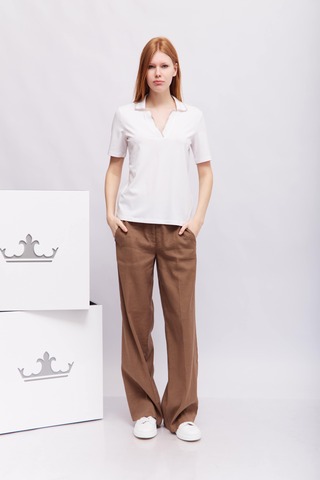 Cambio Брюки изо льна, хлопка и эластана