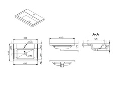 Тумба с раковиной подвесная, 60 см AM.PM GEM - M90FHX06022WG