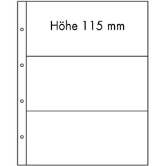 Лист для банкнот FOLIO, 3 ячейки, прозрачный