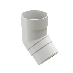 Колено 45 для водосточной трубы Premium, пломбир
