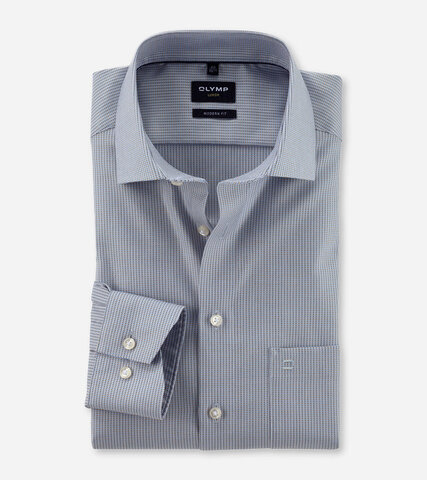 OLYMP LUXOR MODERN FIT Сорочка в мелкий узор с технологией Non-Iron