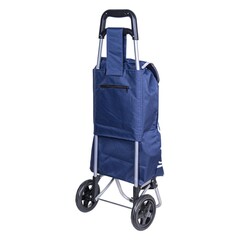 66-8-033 Сумка-тележка хозяйственная синяя, 92x35x28см, колёса D150мм, сталь (РемоКолор)