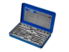 ЗУБР 24 предмета, сталь Р6М5, набор метчиков и плашек, Профессионал (28110-H24)