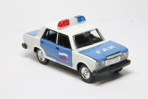 VAZ-2107 Lada GAI Police Russia with plafond Agat Mossar Tantal 1:43