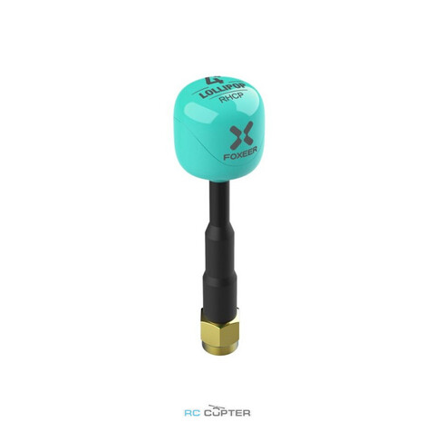 Антенна Foxeer Lollipop 4 Plus High Quality 5.8G 2.6dBi FPV Omni LDS Antenna LHCP straightMMCX teal PA1474