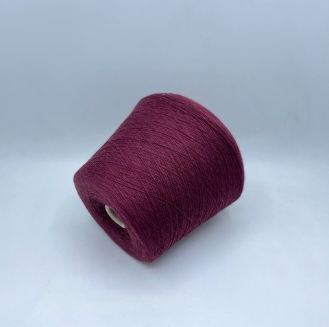 Бобинная пряжа (пр.Италия),1500м/100гр, 80%шерсть, 20%полиамид, цвет- Винный, арт.31552