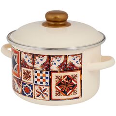 Кастрюля сталь, эмал, 3 л, крышка сталь, Appetite, Vostok, 1RD181М