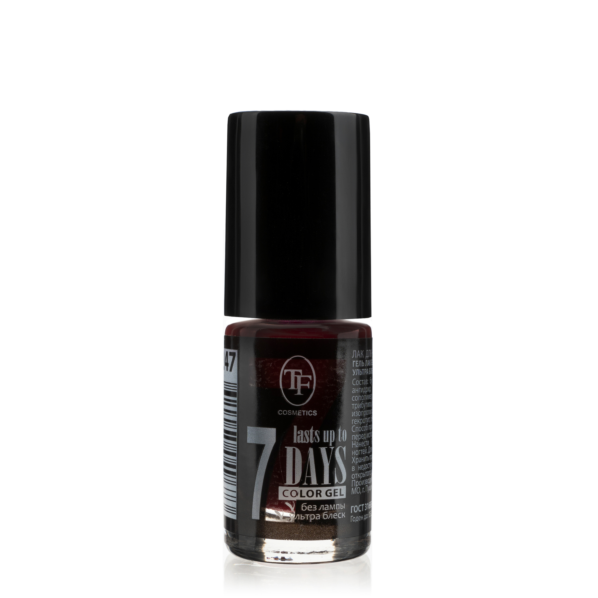 TF Лак для ногтей COLOR GEL  тон 247  Noble burgundy/Благородный бордовый  8мл