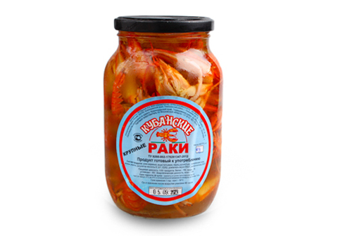 Раки Кубанские в банке крупные, 400г