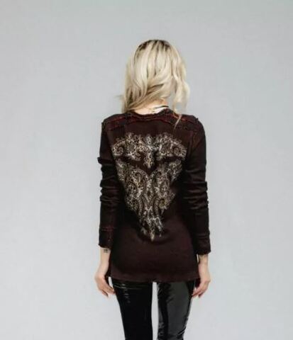 Affliction | Пуловер двусторонний женский SECRET GARDEN AW26204 обратная сторона сзади