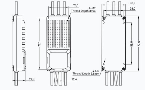 ESC регулятор мотора T-Motor V60A 6-14S PWM/CAN