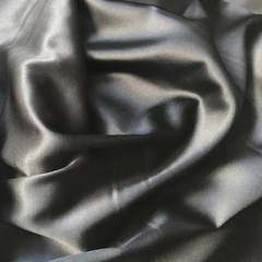 Шелк атласный с эластаном черный 1105
